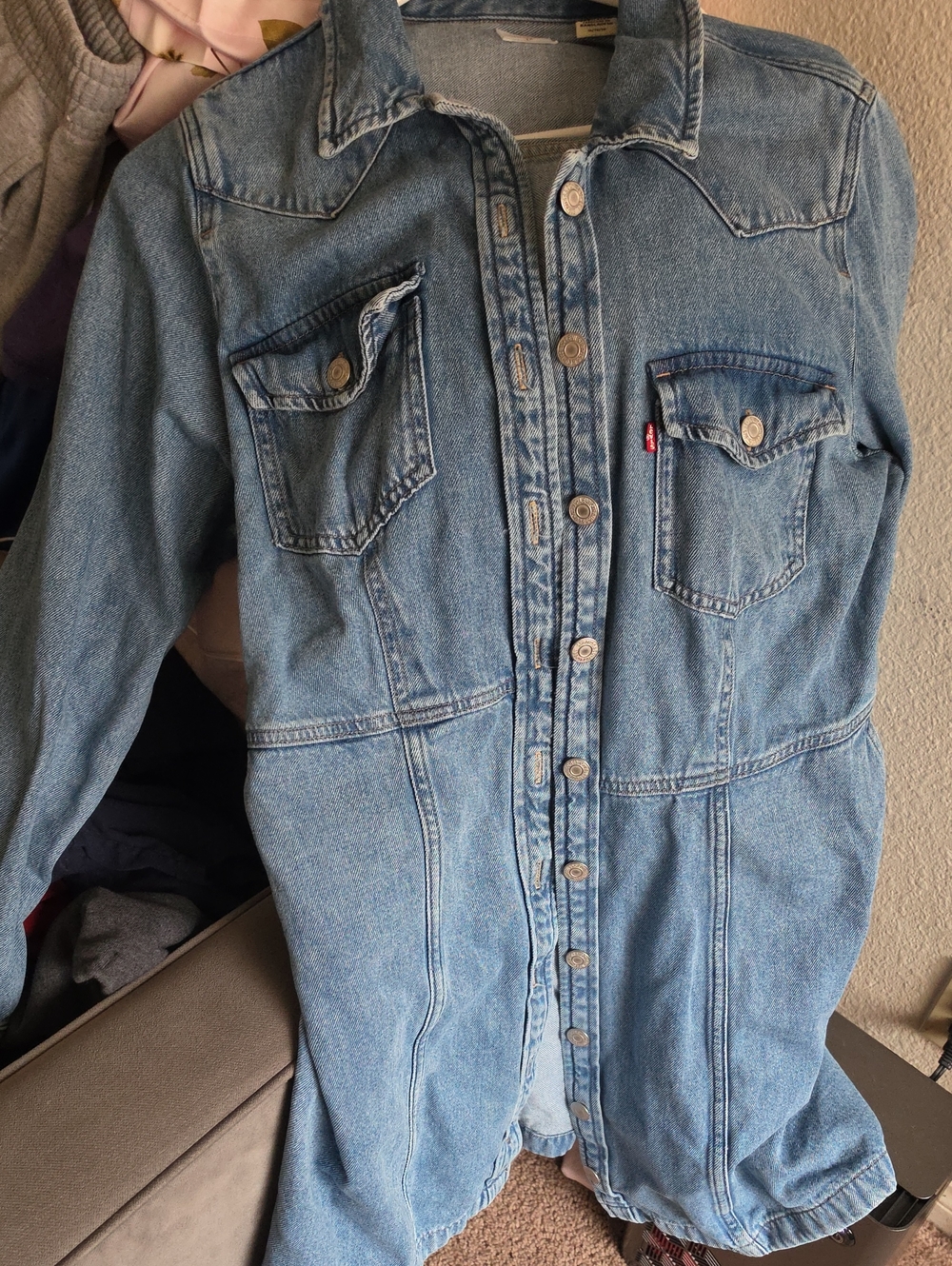 Levi's Women's Light Blue Denim Jacket Dress